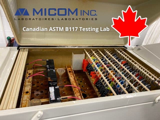 Canadian ASTM B117 Testing Lab